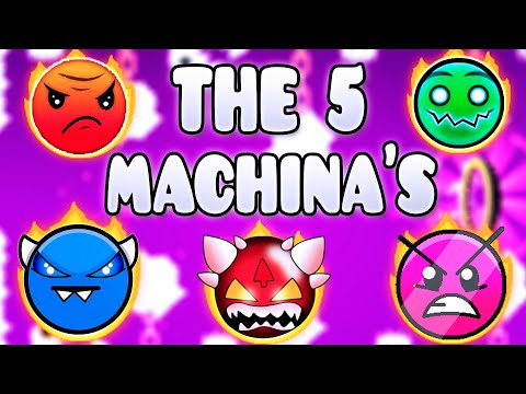 "THE 5 MACHINAS" !!! - GEOMETRY DASH BETTER & RANDOM LEVELS
