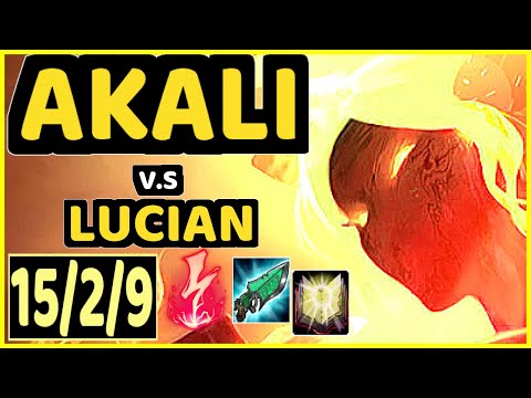 ABBEDAGGE (AKALI) vs LUCIAN - 15/2/9 KDA MID CHALLENGER GAMEPLAY - EUW