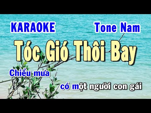 Tóc Gió Thôi Bay Karaoke Tone Nam | Karaoke Hiền Phương