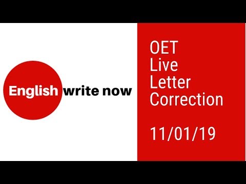 Live Letter Correction: Fri 11th Jan: Tabith Taborlin
