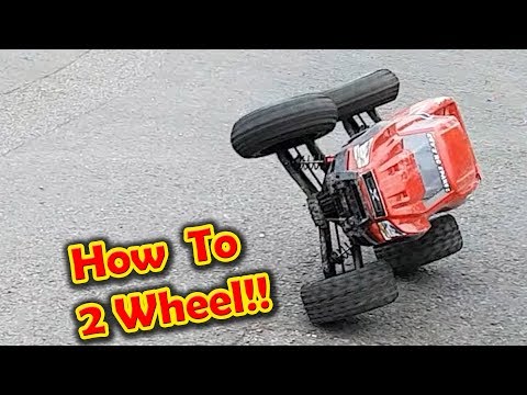 HOW TO Drive an RC CAR on 2 Wheels. Traxxas X-Maxx, HPI SAVAGE etc