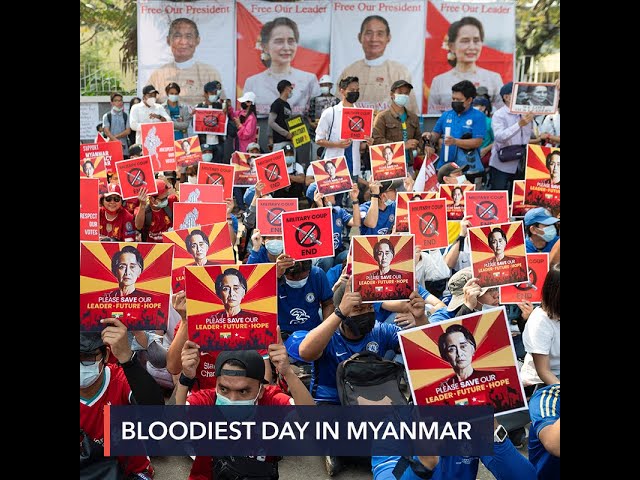 Myanmar protesters gather again after worst day of violence