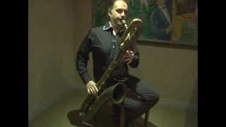 C bass saxophone Millereau played by Frédéric Couderc