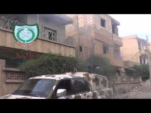 التصدي للطيران الحربي في حي الرصافة في مدينة دير الزور من قبل جيش درع الشمال الإسلامي