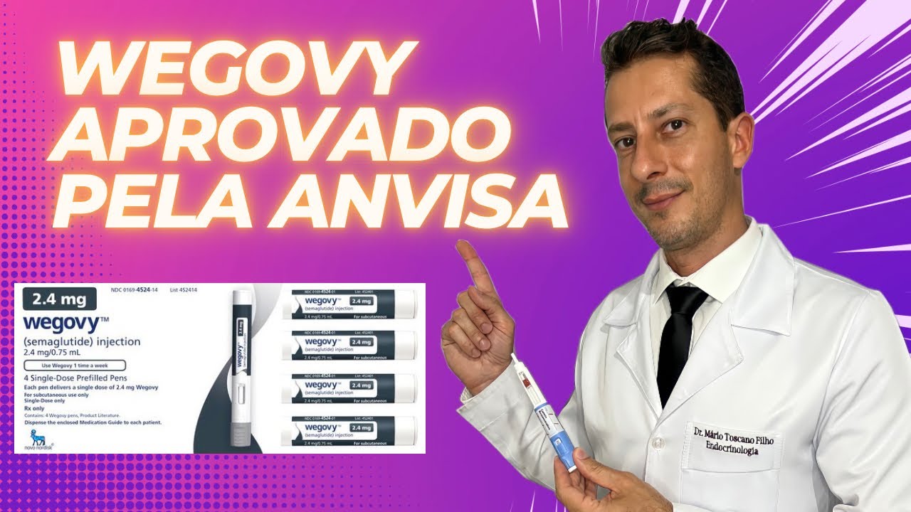 Anvisa aprova tratamento para obesidade com injeção semanal (Wegovy: semaglutida 2,4mg)