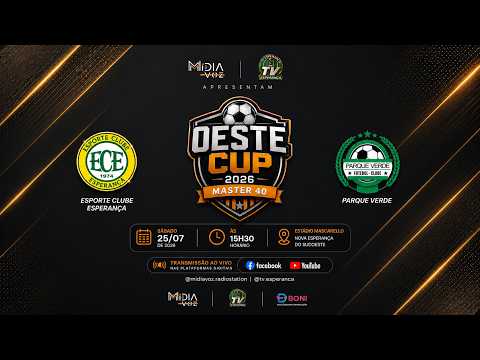 AO VIVO OITAVAS DE FINAL OESTE CUP DE FUTEBOL MASTER 40