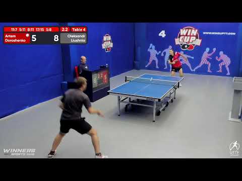 13:00 Дорошенко Артём 2-3 Люшня Александр стол 4  ЮГ-1  24.07.22