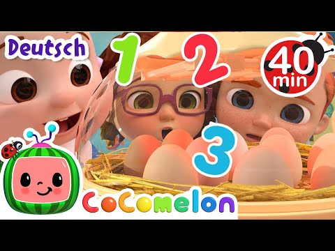 Das Zahlenlied mit Küken | CoComelon Deutsch | Cartoons und Kinderlieder