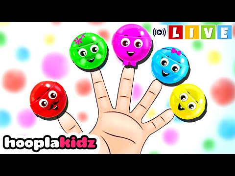🍭Colorful Lollipop Baby Finger Family Songs | HooplaKidz 🍭