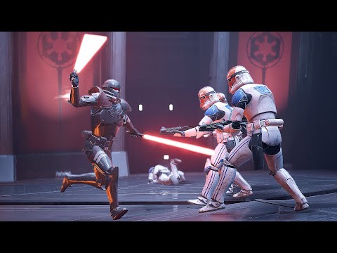 332nd Company Clone Troopers vs Shadow Troopers - STAR WARS JEDI FALLEN ORDER NPC Wars