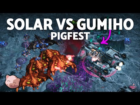 Gumiho fights Solar's Broodlords with BCs! | PiGFest Group A (Bo3 ZvT) - StarCraft 2