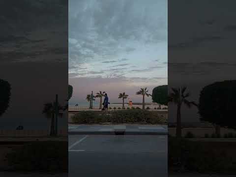 Early Morning trip vibe to beach dubai #morning #beachdubai