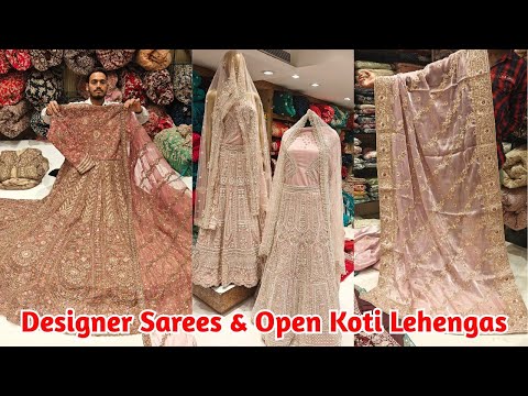 Charminar Partywear Sarees Market | Bridal Walima Zardosi Long Koti Tail Cut Shararas - Zubia Elite
