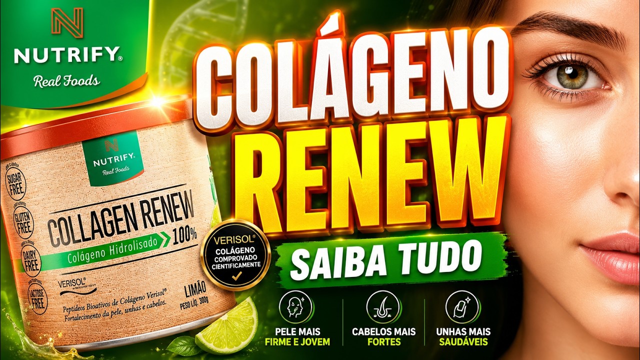 Miniatura da avaliação em vídeo de Collagen Renew Nutrify 300g Sabor Morango