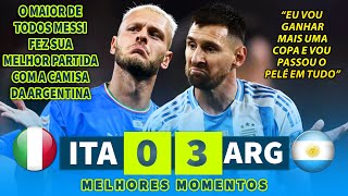 MESSI O MELHOR DA HISTÓRIA FEZ SUA MELHOR PARTIDA PELA SELEÇÃO ARGENTINA E VAI PASSA PELÉ EM TUDO