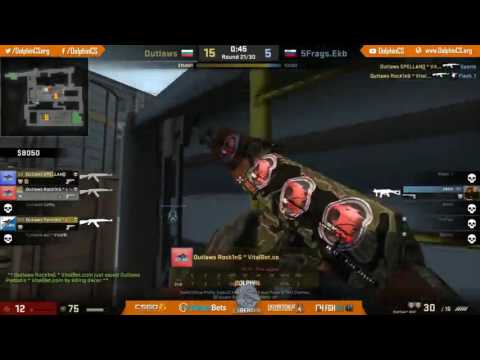 Outlaws.GG Rock1nG with 3 AK HS kills on Train #CSGO #Stream #HLTV #eSports