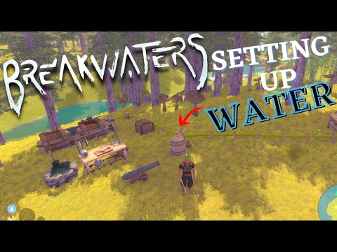 BREAKWATERS  Setting up Pipes Pumps for Water and Making a Lake!