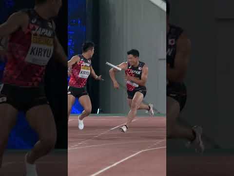 When things don't go to plan 🥹 #athletics #sports #relays #japan