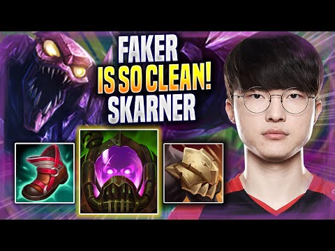 FAKER IS SO CLEAN WITH SKARNER! - T1 Faker Plays Skarner JUNGLE vs Poppy! | Season 2022