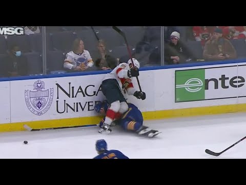 Radko Gudas' heavy hit on John Hayden ensued a scrum