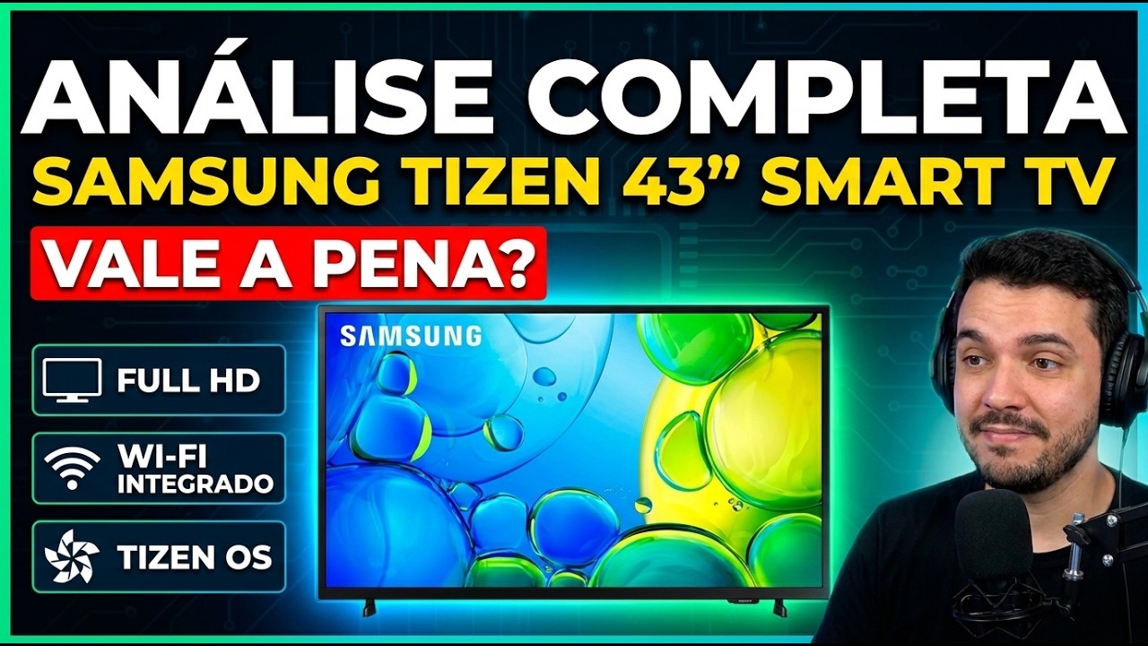 Miniatura da avaliação em vídeo de Smart Monitor TV Samsung 43 Polegadas