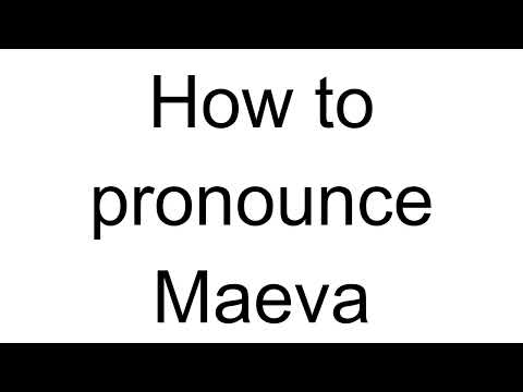 How to Pronounce Maeva (French)