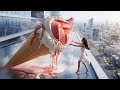 What Happens If A Giant Ice Cream Drops From A Building Oddly Satisfying Asmr JuicoriaAsmr Asmr