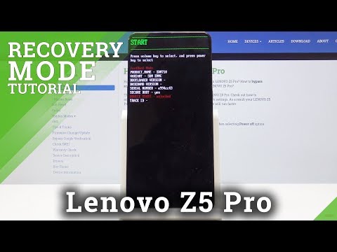 Recovery Mode in LENOVO Z5 Pro - How to Open & Use Recovery Features