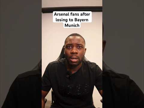 Arsenal fans after losing to Bayern Munich… 