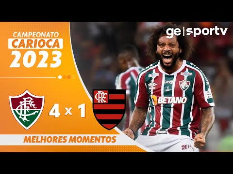 FLUMINENSE 4 X 1 FLAMENGO | MELHORES MOMENTOS | FINAL CARIOCA 2023 | ge.globo