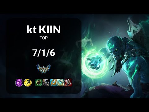 kt Kiin Ryze vs Warwick TOP - KR CHALLENGER Patch 14.5