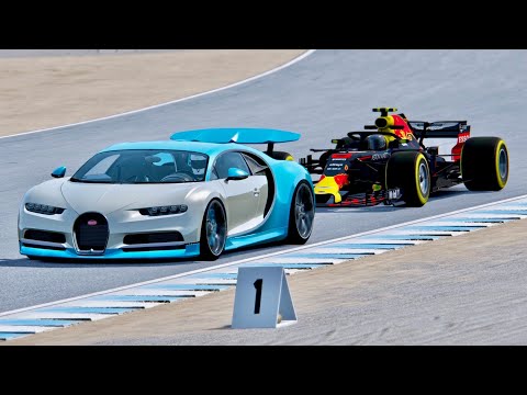 Red Bull F1 2018 vs Bugatti Chiron - Laguna Seca