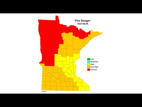 Extreme Fire Danger Reported for Most of NW Minnesota on Monday