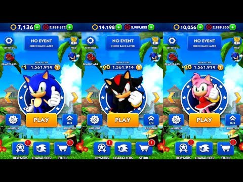 Sonic Dash SONIC VS SHADOW VS AMY Android iPad iOS Gameplay