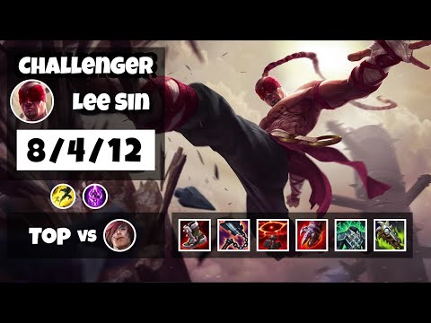 Lee Sin vs Sett 11.14 Top Lane S11 Challenger Gameplay (8/4/12) - KOREAN