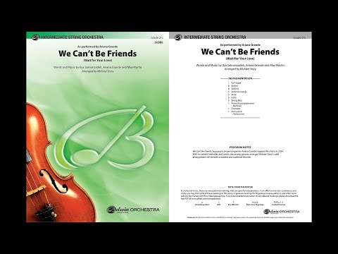 We Can't Be Friends, arr. Michael Story – Score & Sound