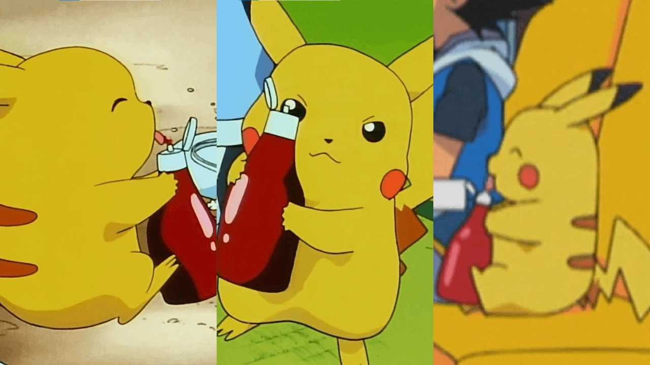 Ash's Pikachu LOVES Ketchup!