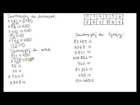 Zaokrąglanie liczb naturalnych.