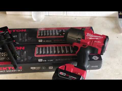 The Beat Impact Tool Setup: Tekton impact sockets and Milwaukee 2767-20 impact wrench