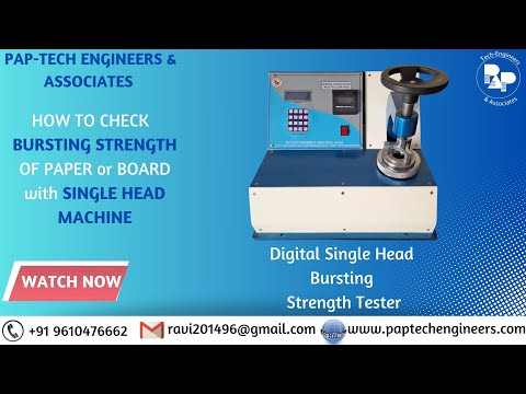 Digital Single Head Bursting Strength Tester with Printer