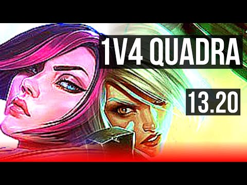 FIORA vs RIVEN (TOP) | 1v4 Quadra, 11 solo kills, 800+ games, Godlike | BR Master | 13.20