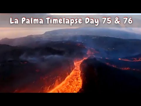 Spectacular Timelapse La Palma Volcano Eruption Days 75 76
