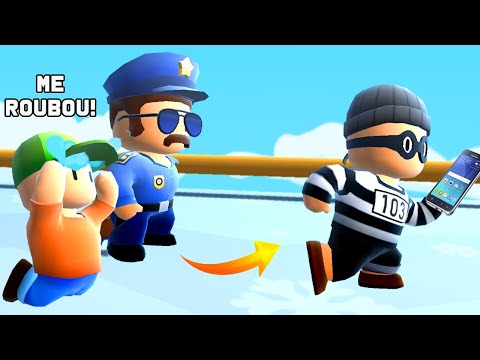 The thief stole the poor boy's cell phone at Stumble Guys.