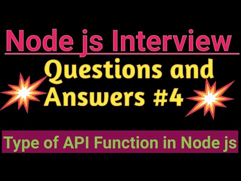 Understanding API Functions in Node.js||Type of Api Function in Node js