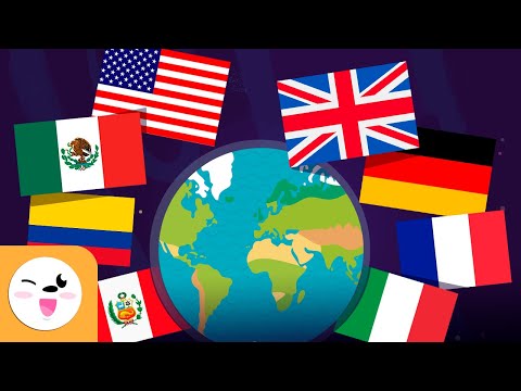 BANDERAS DEL MUNDO - Las banderas de EUROPA y AMÉRICA para niños - Recopilación