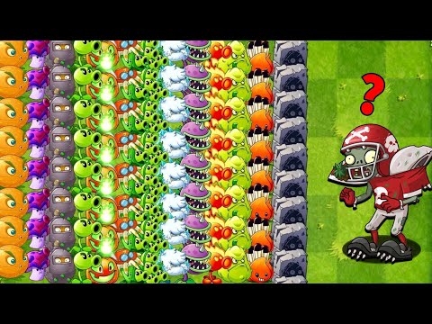 Every Plant  Vs Football All-star Zombie - Who Will Win? - PvZ 2 Challenge