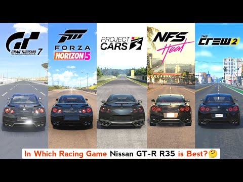 Nissan GT-R R35 Comparison - Gran Turismo 7, Forza Horizon 5, The Crew 2, NFS Heat, Project Cars 3