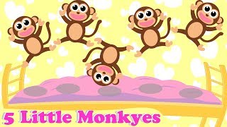5 Little Monkeys | five Little Monkeys | Nursery rhyme