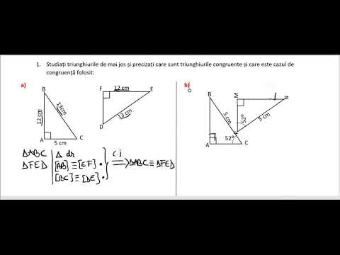Cases of congruence of right triangles