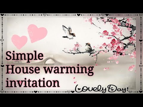 Simple invitation for house warming ceremony